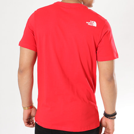 The North Face - Tee Shirt Easy Rouge Blanc