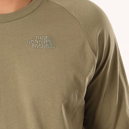 The North Face - Tee Shirt Manches Longues Raglan Simple Dome 3BQN Vert Kaki