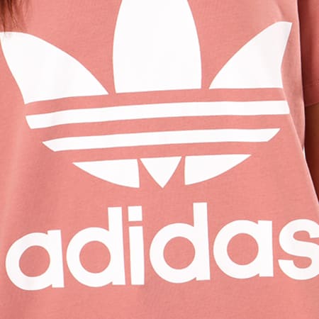 Adidas Originals - Tee Shirt Oversize Femme Big Trefoil CE2439 Rose