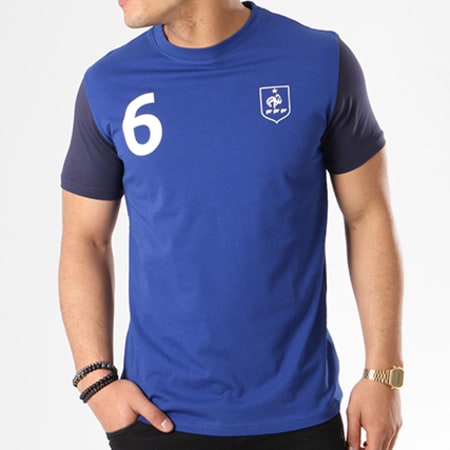 Foot - Tee Shirt Pogba 6 Player Bleu Marine