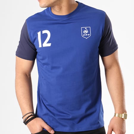 Foot - Tee Shirt MBappé 12 Player Bleu Marine