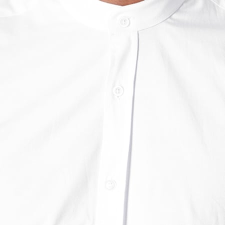 LBO - Chemise Manches Longues Col Mao Slim Fit 404 Blanc
