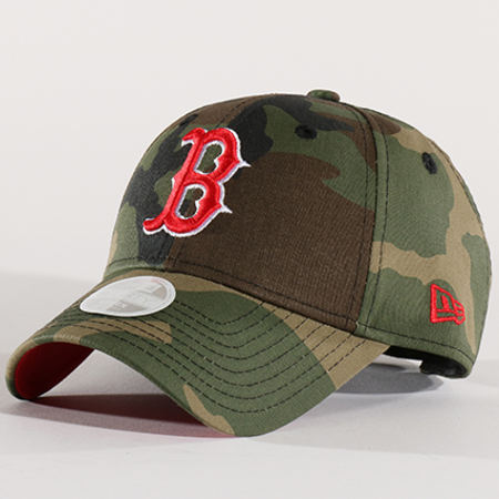 New Era - Casquette Femme Camo Team 940 MLB Boston Red Sox Vert Kaki Camouflage