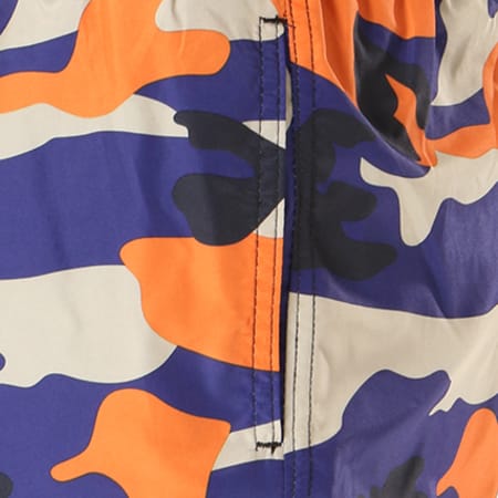 Aarhon - Short De Bain WW6001 Bleu Roi Beige Orange Camouflage