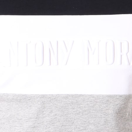Antony Morato - Tee Shirt MMKS01162 Bleu Marine Blanc Gris Chiné