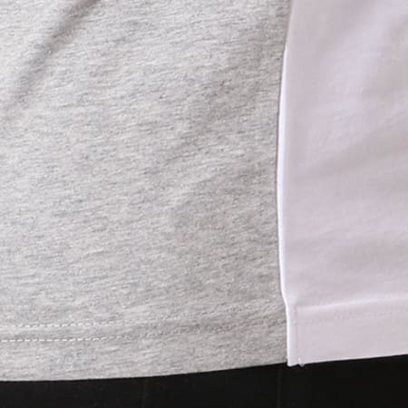 Antony Morato - Tee Shirt Manches Longues Capuche MMKL00220 Blanc Noir Gris Chiné