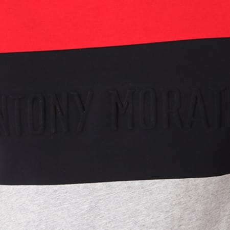 Antony Morato - Tee Shirt MMKS01162 Rouge Bleu Marine Gris Chiné