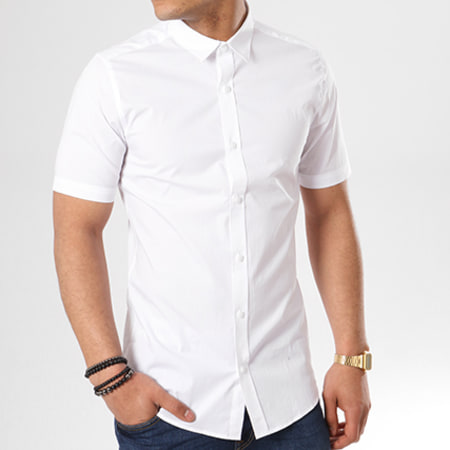 Only And Sons - Chemise Manches Courtes Alfredo Blanc