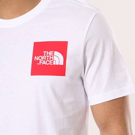 The North Face - Tee Shirt Fine Blanc Rouge