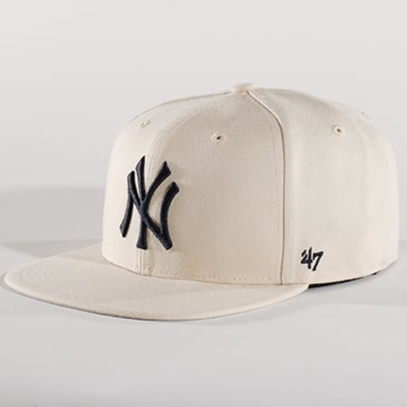 '47 Brand - Casquette Snapback MLB New York Yankees Captain NSHOT17WBP Ecru Noir