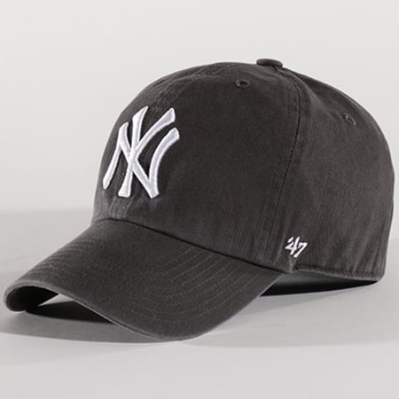 '47 Brand - Casquette MLB New York Yankees Clean Up RGW17GWS Gris Anthracite Blanc