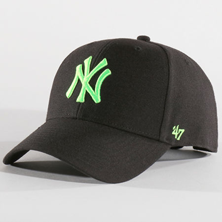 '47 Brand - Casquette MLB New York Yankees MVP SP17WBP Noir Vert Fluo