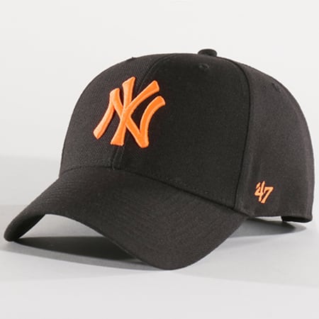'47 Brand - Casquette MLB New York Yankees MVP SP17WBP Noir Orange Fluo