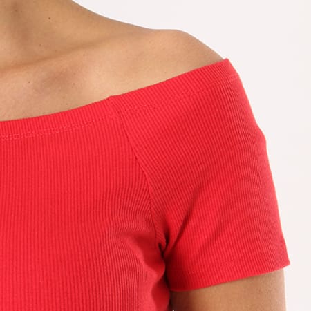 Urban Classics - Tee Shirt Crop Femme TB1500 Rouge