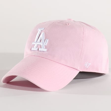 '47 Brand - Casquette MLB Los Angeles Dodgers Clean Up RGW12GWSNL Rose Blanc