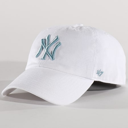 '47 Brand - Casquette MLB New York Yankees Clean Up RGW17GWSNL Blanc Bleu Clair