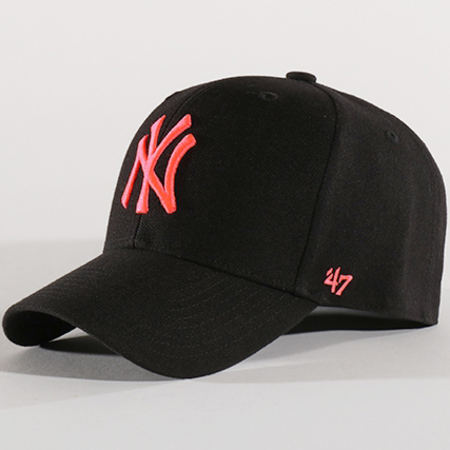 '47 Brand - Casquette MLB New York Yankees MVP SP17WBP Noir Rose Fluo