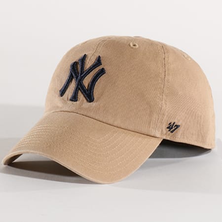 '47 Brand - Casquette MLB New York Yankees Clean Up RGW17GWSNL Beige Bleu Marine