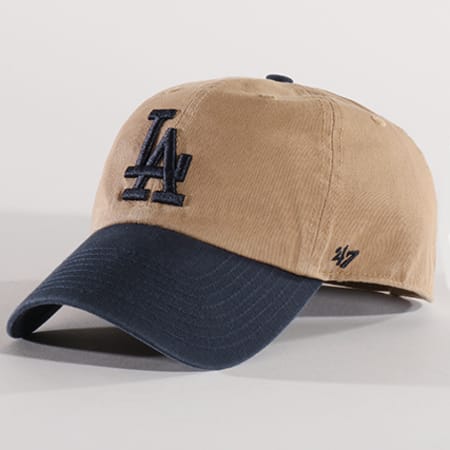 '47 Brand - Casquette MLB Los Angeles Dodgers Clean Up RGWTT12GWSNL Beige Bleu Marine
