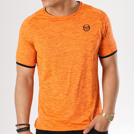 Sergio Tacchini - Tee Shirt De Sport Zenas Orange Fluo Chiné
