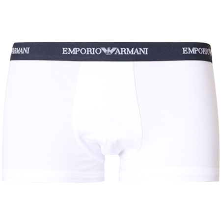 Emporio Armani - Lot De 2 Boxers 111210-CC717 Blanc Bleu Marine Noir