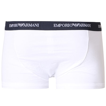 Emporio Armani - Lot De 2 Boxers 111210-CC717 Blanc Bleu Marine Noir