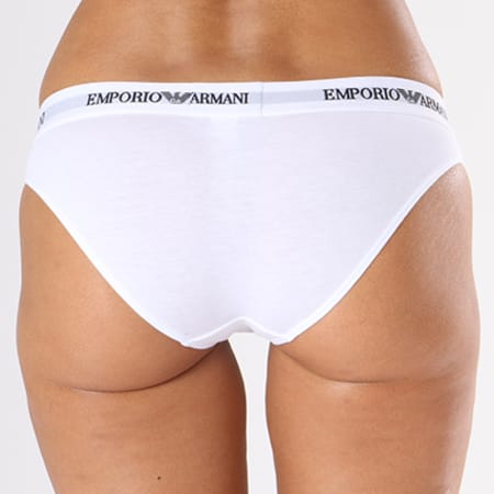 Emporio Armani - Lot De 2 Culottes Femme 163334-CC317 Blanc Noir