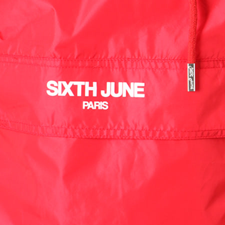 Sixth June - Coupe-Vent Bande Brodée M3185CJA Rouge Blanc