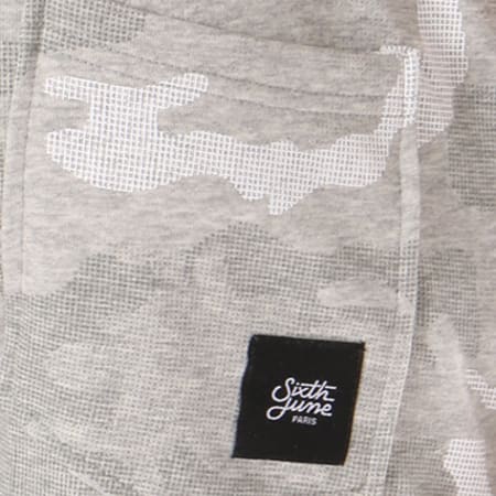 Sixth June - Short Jogging M3221CST Gris Chiné Blanc Camouflage