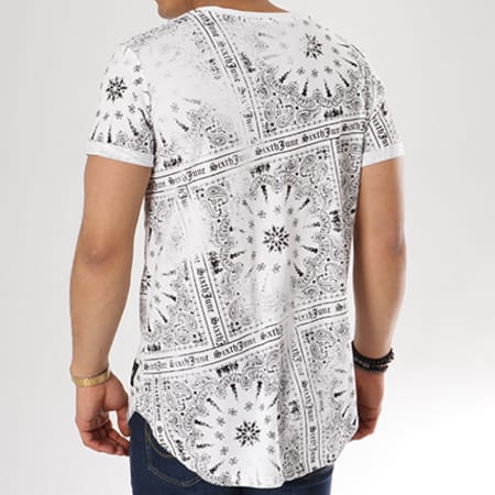Sixth June - Tee Shirt Oversize M3113VTS Blanc Bandana Noir