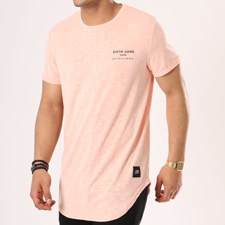 Sixth June - Tee Shirt Oversize M3210CTS Rose Chiné