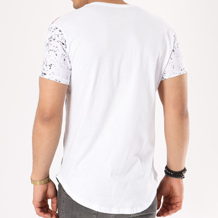 Terance Kole - Tee Shirt Oversize 16345 Blanc Noir Floral