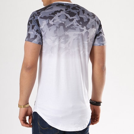 Terance Kole - Tee Shirt Oversize 98101 Blanc Camouflage Gris 