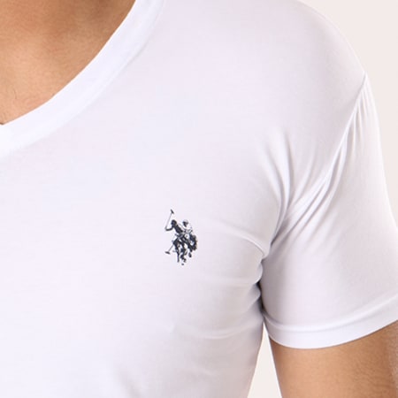 US Polo ASSN - Tee Shirt V Neck 15449986-47282 Blanc