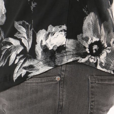 Classic Series - Tee Shirt Oversize 35 Noir Floral 