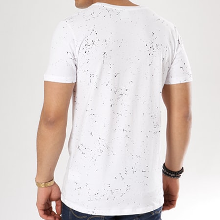 Hype - Tee Shirt Circle Speckle Blanc Noir
