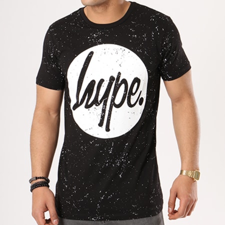 Hype - Tee Shirt Circle Speckle Noir Blanc