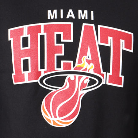 Mitchell and Ness - Sweat Crewneck Miami Heat Team Logo Noir