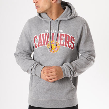 Mitchell and Ness - Sweat Capuche Cleveland Cavaliers Team Arch Gris Chiné