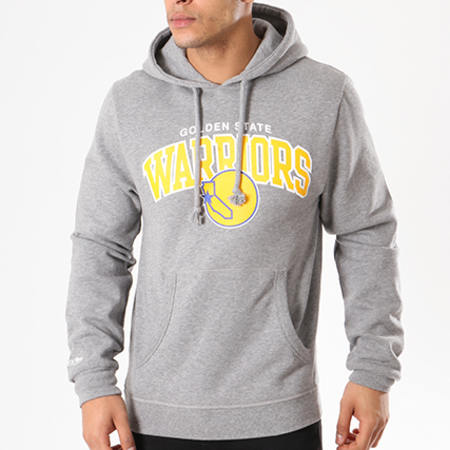 Mitchell and Ness - Sweat Capuche Golden State Warriors Team Arch Gris Chiné