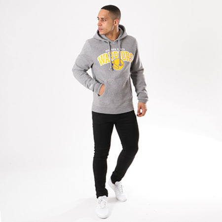 Mitchell and Ness - Sweat Capuche Golden State Warriors Team Arch Gris Chiné