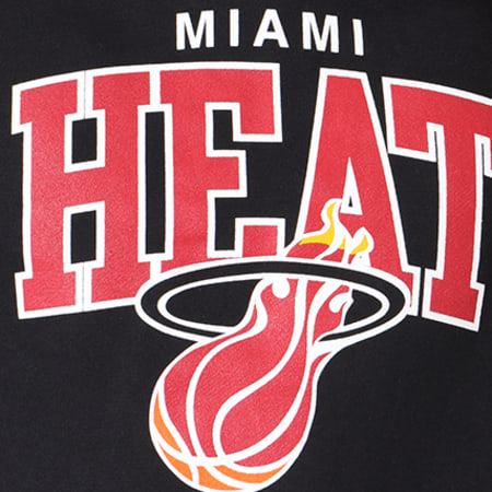 Mitchell and Ness - Sweat Capuche Miami Heat Team Arch Noir Rouge Blanc