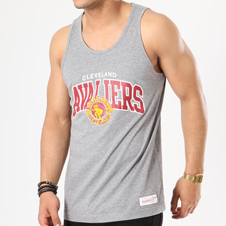 Mitchell and Ness - Débardeur Cleveland Cavaliers Team Arch Gris Chiné