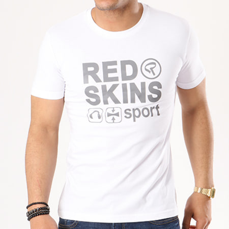 Redskins - Tee Shirt Home Blanc Gris