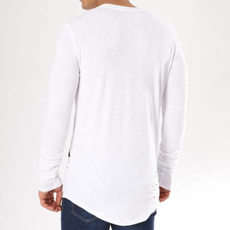 Sixth June - Tee Shirt Manches Longues Oversize Troué M3243VTL Blanc
