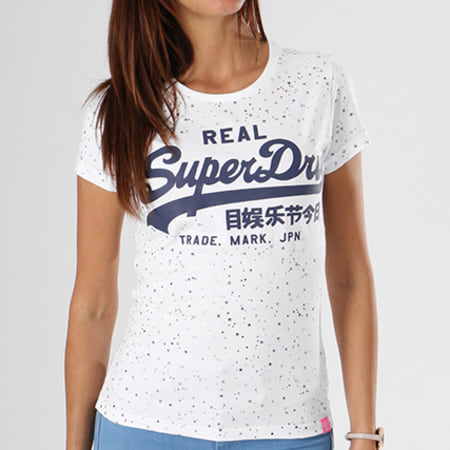 Superdry - Tee Shirt Femme Vintage Logo Star Blanc
