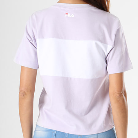 Fila - Tee Shirt Femme Allison 682125 Lilas Blanc
