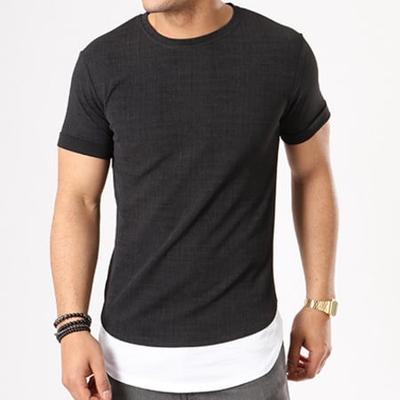 Frilivin - Tee Shirt Oversize A7206 Noir Blanc