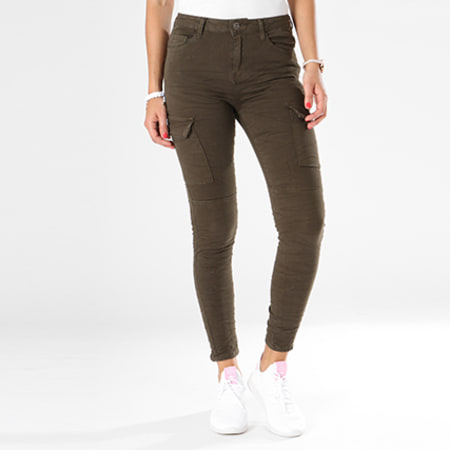 Jean Skinny Vert De La Marque PLACE Du JOUR - Taille 36 - Modèle ZC517 - Occasion Très Bon état
