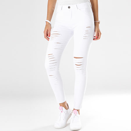 Girls Outfit - Jean Skinny Femme D2090I Blanc